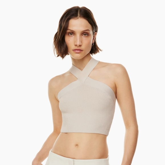 Babaton Sculpt Knit Criss Cross Cropped Tank - Picture 2 of 8